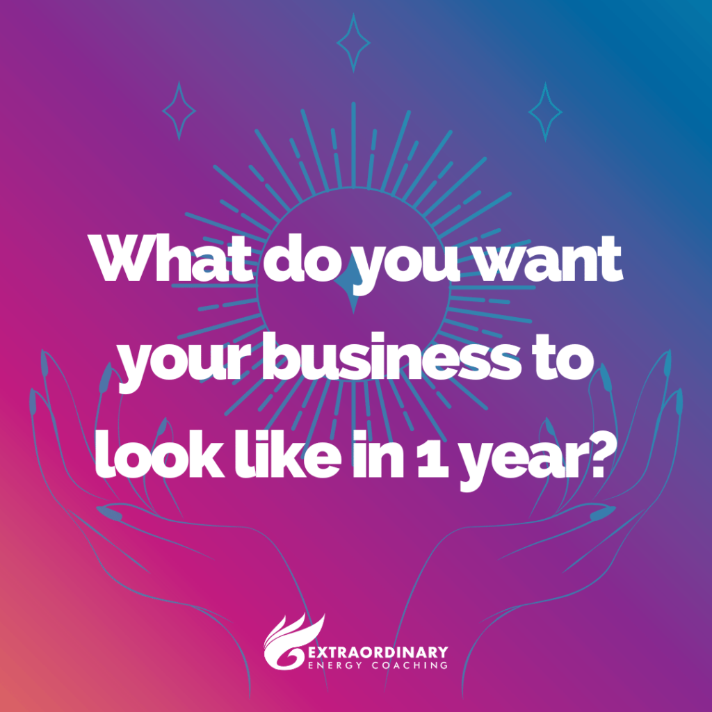 What do you want your business to look like in 1 year?